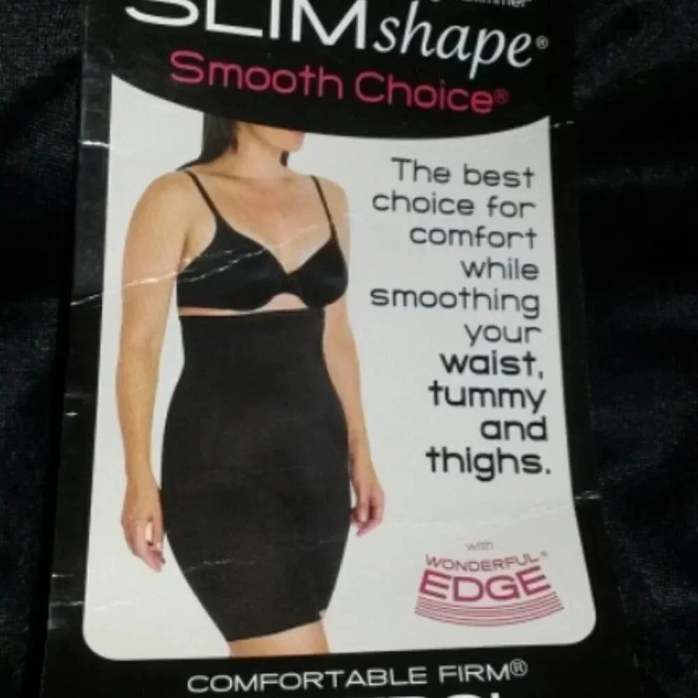 LARGE Sears Slim Shape High Waist Thigh Shaper Slimmer Black NWT